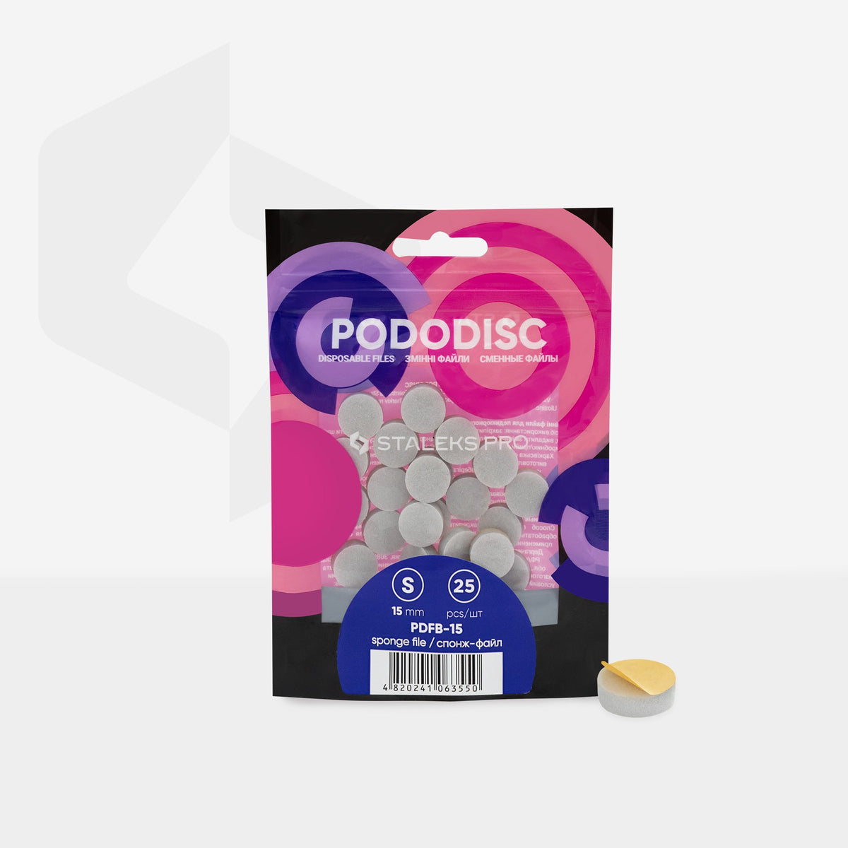 Recambios de esponja para disco de pedicura Pododisc Staleks Pro S (25 uds.)